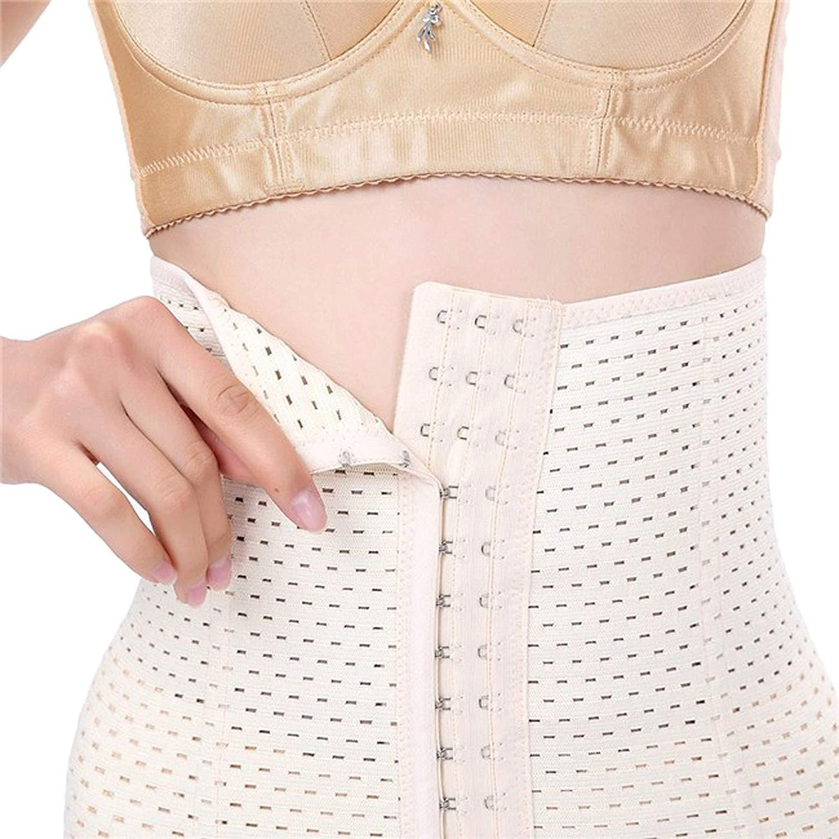 Women Body Shaper Slim Waist Tummy Girdle Belt with Adjustable Hooks, – Bachat  dukan