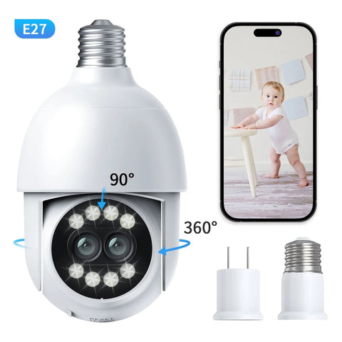 (Free Delivery) 360° WiFi Bulb Camera 4K📷