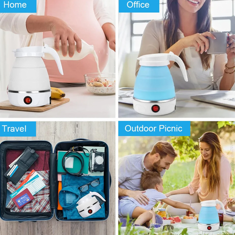 Silicone Foldable Electric kettle For Travel and Houshold, Automatic Function