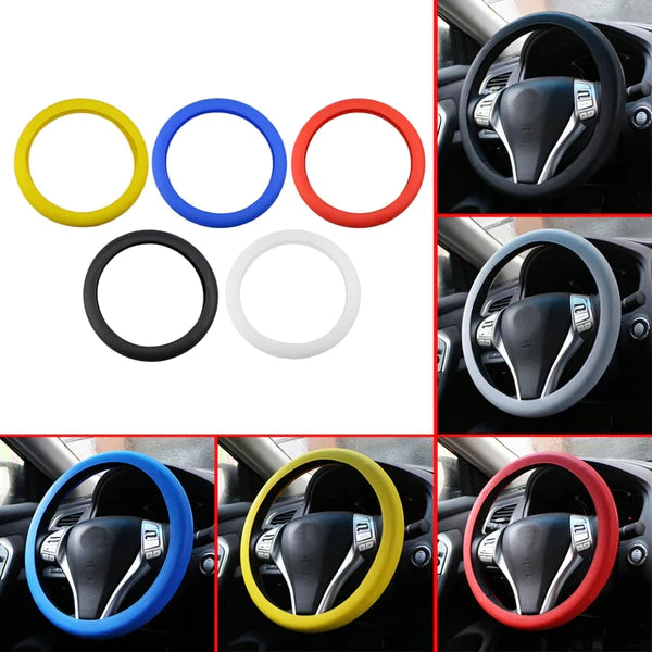 Soft Silicone Car Steering Wheel Cover Non-Slip Car Decoration Steering Wheel Cover