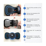 Rechargeable EMS Mini butterfly Massage Pad  for Muscle Stiffness Soreness and Stress