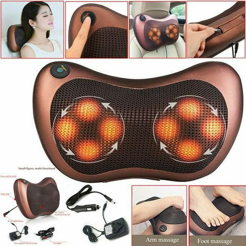 (free home delivery) Multifunctional Body Pillow Massager With Heat, Deep Tissue Kneading, Electric Back Massager