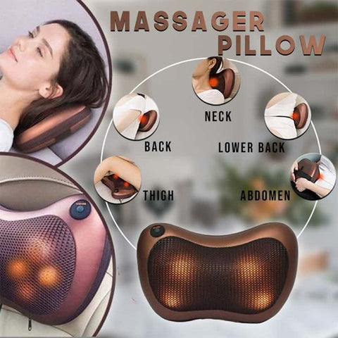 (free home delivery) Multifunctional Body Pillow Massager With Heat, Deep Tissue Kneading, Electric Back Massager