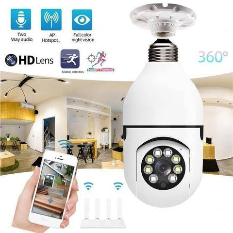 (Free Delivery) 360° WiFi Bulb Camera 4K📷