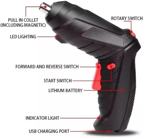 |FREE DELIVERY| Cordless Electric Screwdriver Set – 47 Pcs
