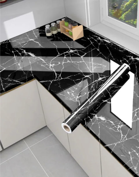 Waterproof Marble Sheets, Self Adhesive PVC Sheet Rolls Size: (6.5ft Lenghth X 2ft  Width)