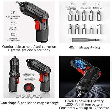 |FREE DELIVERY| Cordless Electric Screwdriver Set – 47 Pcs