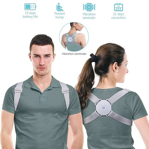 Rechargeable  Smart Sensor Posture Upper Back Brace Support for Men and Women Pain Relief