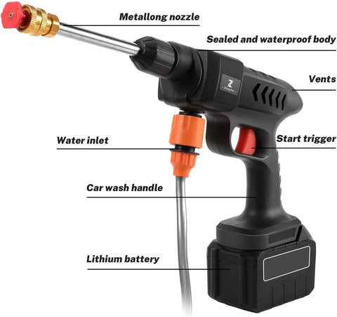 (Free Delivery) Rechargeable 48V Portable Car Wash Gun 💦⚡