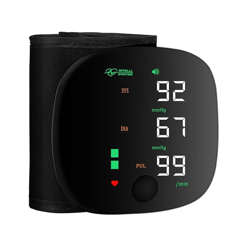 (FREE HOME DELIVERY) Rechargeable Wrist Blood Pressure Monitor – Digital BP Machine with Large LED Display & Voice Broadcast