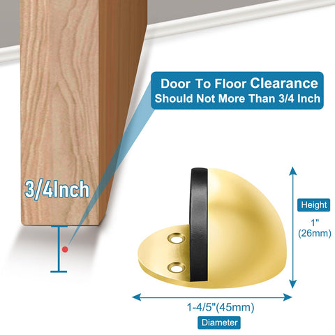 Stainless Steel Floor Door Stopper – Heavy-Duty Door Stop for Wall & Door Protection