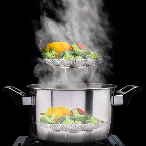 Premium Foldable Stainless Steel Steamer Basket ✨