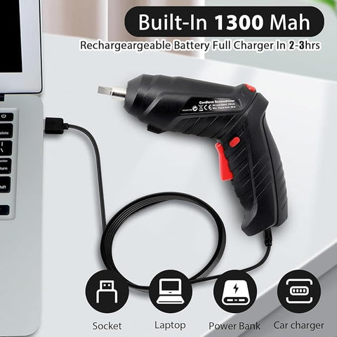 |FREE DELIVERY| Cordless Electric Screwdriver Set – 47 Pcs