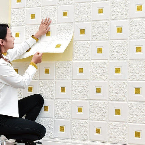 Premium 3D Self-Adhesive Wall Sheet | Pack of 3 Sheets | 2.5 ft × 2.5 ft (30 × 30 inches)