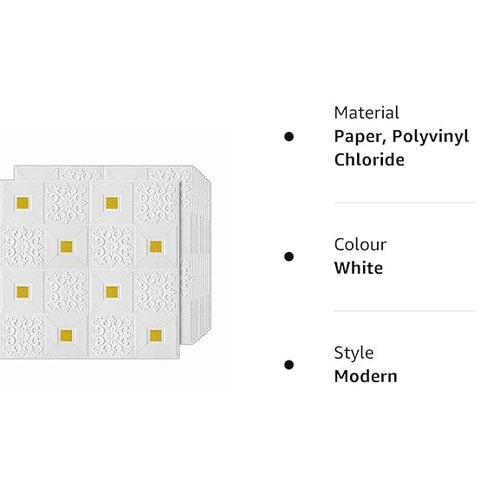 Premium 3D Self-Adhesive Wall Sheet | Pack of 3 Sheets | 2.5 ft × 2.5 ft (30 × 30 inches)