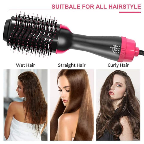 4-in-1 Electric Blow Hair Curler Dryer and Styler Comb Air Brush Straightener(free home delivery)