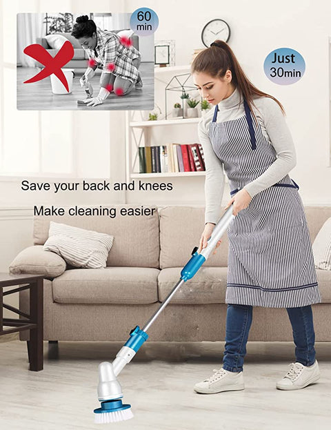 Rechargeable Spin Scrubber Long Handle Cleaning Brush (free home delivery)
