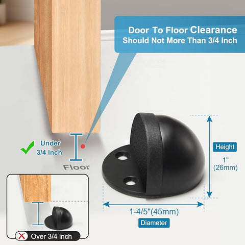 Stainless Steel Floor Door Stopper – Heavy-Duty Door Stop for Wall & Door Protection