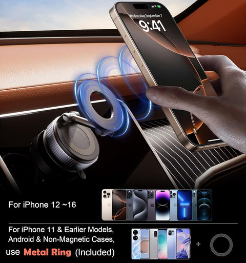 (Free Delivery) 360° Magnetic Vacuum Phone Holder