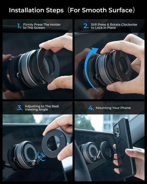 (Free Delivery) 360° Magnetic Vacuum Phone Holder