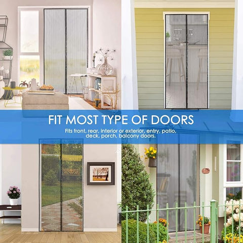 (Free Deliverey) Mosquito Door Net Mesh Screen – Magnetic Hands Free Closer