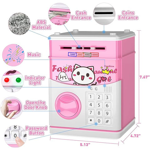 (FREE HOME DELIVERY) Electronic Mini Money ATM Machine Box For Kids