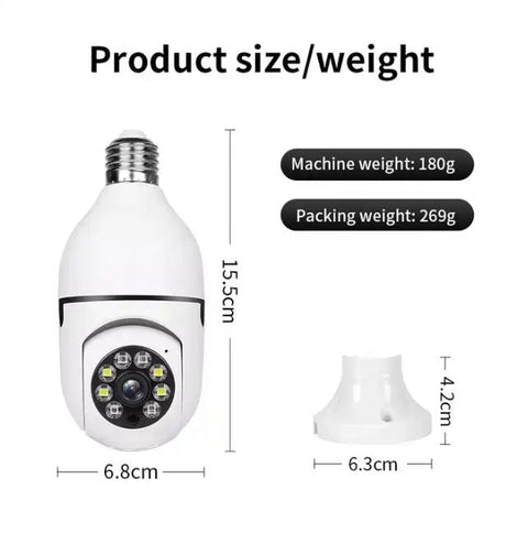 (Free Delivery) 360° WiFi Bulb Camera 4K📷