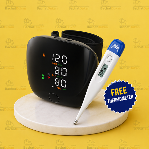 |FREE DELIVERY| Smart Wrist Blood Pressure Monitor with Free Digital Thermometer