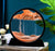Moving Sand Art Pictures 3-d, Quicksand Painting Ornaments, Round Glass 3D Frame, Dynamic Sand Art Liquid Motion