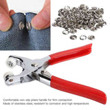 Tich Button Machine with 50 sets of 9.5mm Metal Snaps Buttons Metal Buttons For Kids clothes, Plier tool for shoes, bibs, Press Studs Kit, Sewing Tool