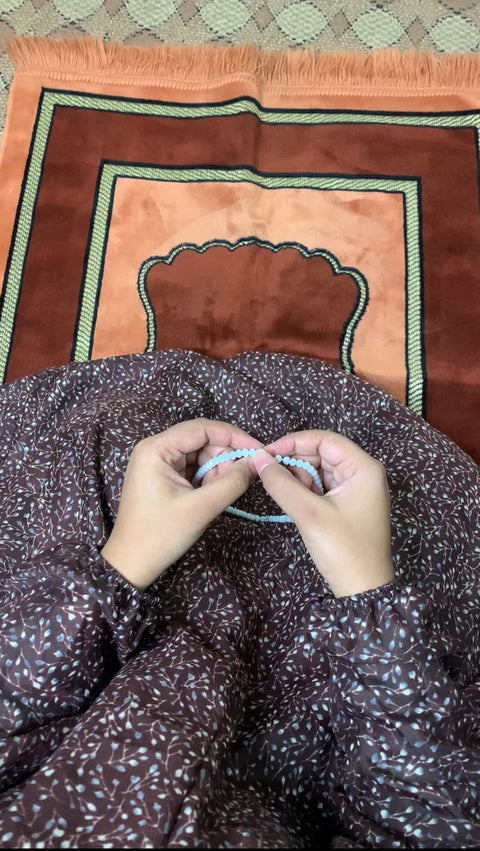 Full Coverage Printed Namaz Chadar with Sleeves-Full Length
