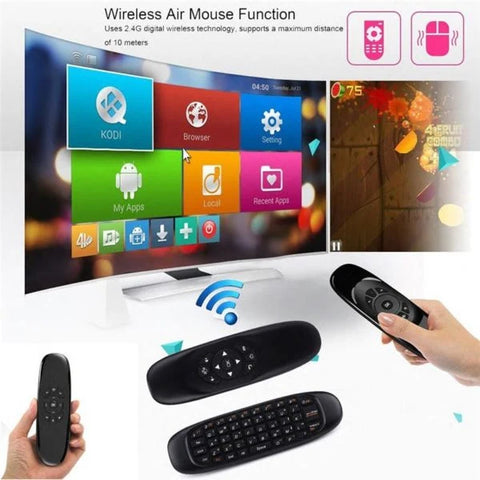 |FREE DELIVERY| C120 Fly Mouse – Wireless Keyboard Air Mouse with 7-Color Backlight