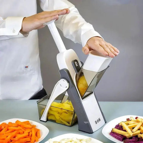 Mandoline 5 In 1 Safe Vegetable Cutter & Slicer [Free home delivery]