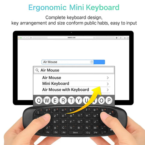 |FREE DELIVERY| C120 Fly Mouse – Wireless Keyboard Air Mouse with 7-Color Backlight