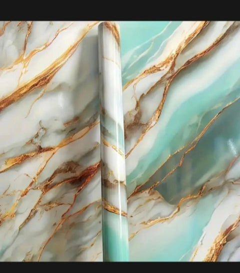 Waterproof Marble Sheets, Self Adhesive PVC Sheet Rolls Size: (6.5ft Lenghth X 2ft  Width)