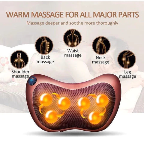 (free home delivery) Multifunctional Body Pillow Massager With Heat, Deep Tissue Kneading, Electric Back Massager