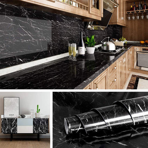Self Adhesive Waterproof Marble Sheets Roll:(60cm X 200cm)