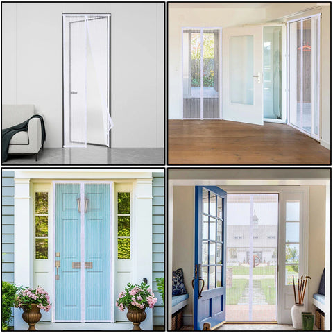 (Free Deliverey) Mosquito Door Net Mesh Screen – Magnetic Hands Free Closer