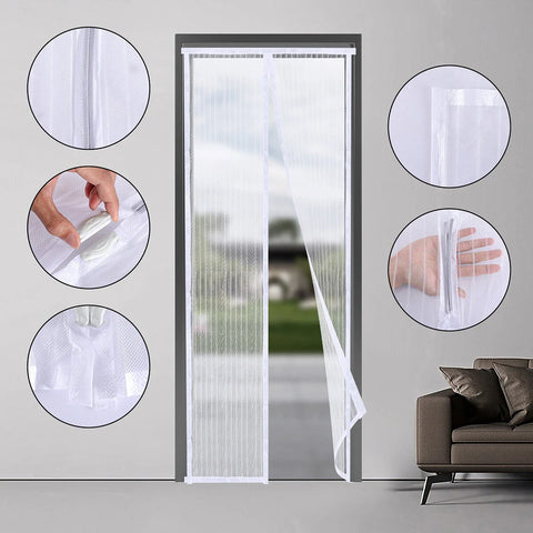 (Free Deliverey) Mosquito Door Net Mesh Screen – Magnetic Hands Free Closer