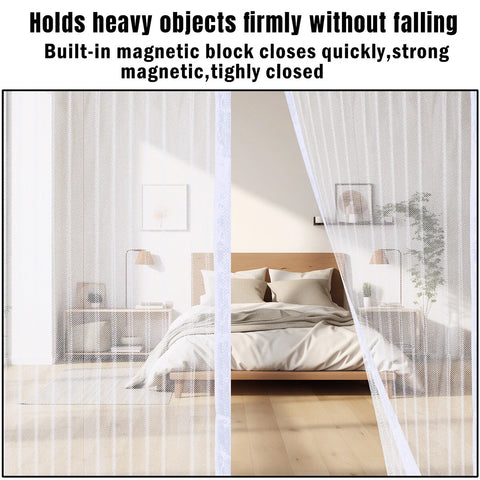 (Free Deliverey) Mosquito Door Net Mesh Screen – Magnetic Hands Free Closer
