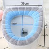 Warm Toilet Seat Cover Mat Bathroom Toilet Pad Cushion with Handle Thicker Soft Washable Close stool Warmer Accessories