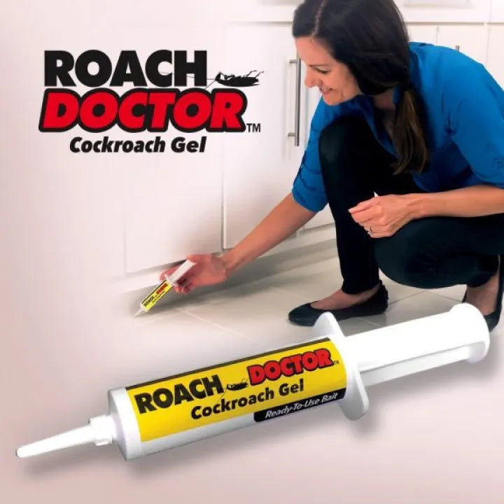BulbHead Original Roach Doctor Cockroach Gel Ready-to-Use Cockroach Gel Bait - Outdoor & Indoor Roach Killer with Syringe Applicator