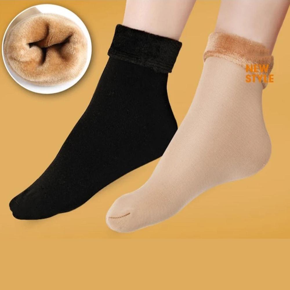 2 Pairs Ladies Velvet Cashmere Warm Socks For Ladies– Thick Wool Socks for Autumn, Winter, Spring