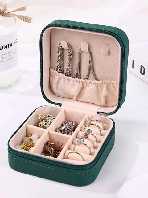 Leather Jewelry Storage Box Organizer