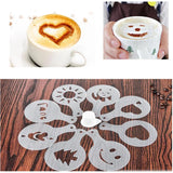 Pack Of 16 Pcs Coffee Stencil Template Set