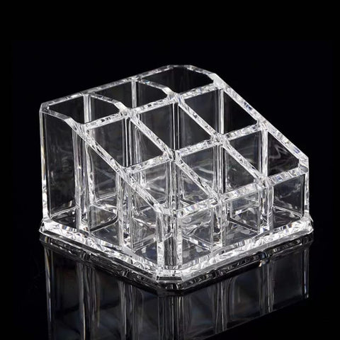 9 Grid Acrylic Makeup Organizer Transparent Storage Box Cosmetic Box