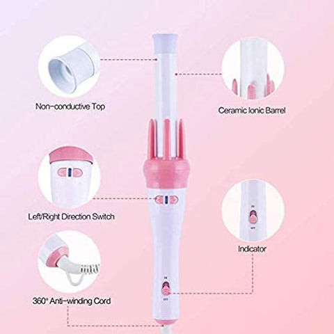 Automatic Hair Curler Spin 360° Rotating Hair Styling Roller Auto Wavy Iron 30s Instant Ceramic Heat Wand