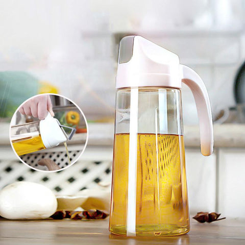 Glass Oil Jar Home Leak Proof Oil Bottle Kitchen Automatic Opening And Closing Seasoning Oil Bottle Vinegar Bottle