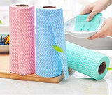 Reusable Tissue Rolls All-Purpose Disposable Reusable Kitchen Wipes Cleaning Cloths Mighty Cloths - 50 wipes per roll