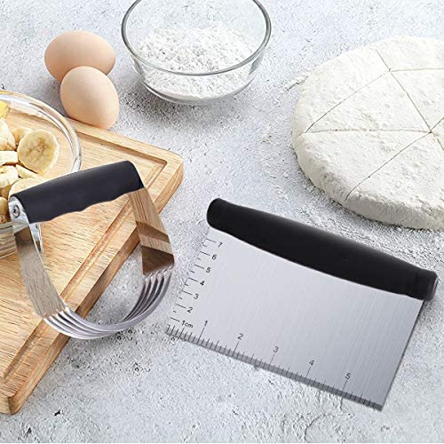 5 Sturdy Blades Stainless Steel Pastry Blender Dough Cutter Mixer Whisker
